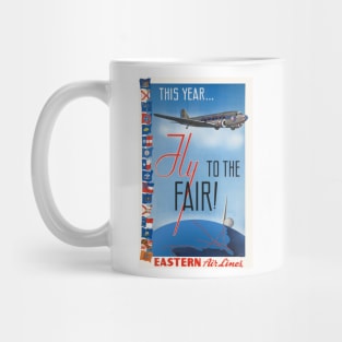 Fly to the Fair USA Vintage Poster 1939 Mug